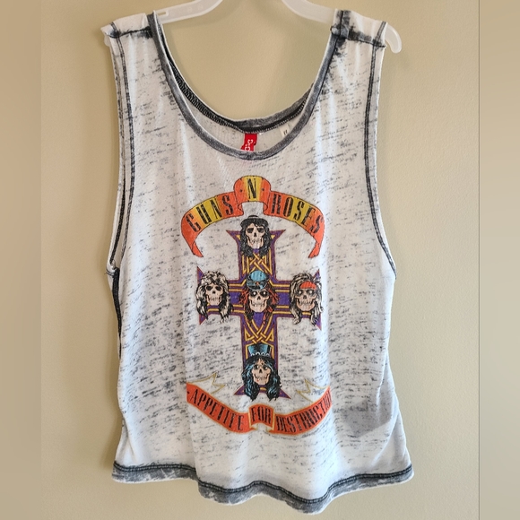 H&M Tops - Guns 'N Roses "Appetite For Destruction" lightweight see through tank top